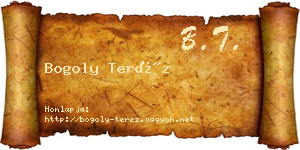 Bogoly Teréz névjegykártya